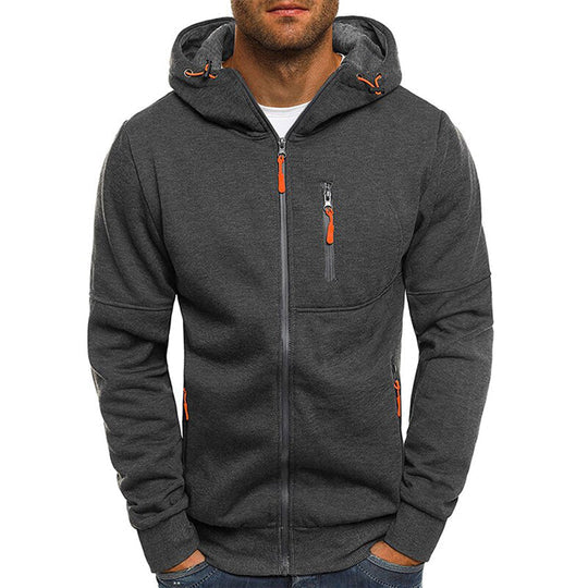 Leonidas - Herren sweatshirt mit kapuze und reißverschluss