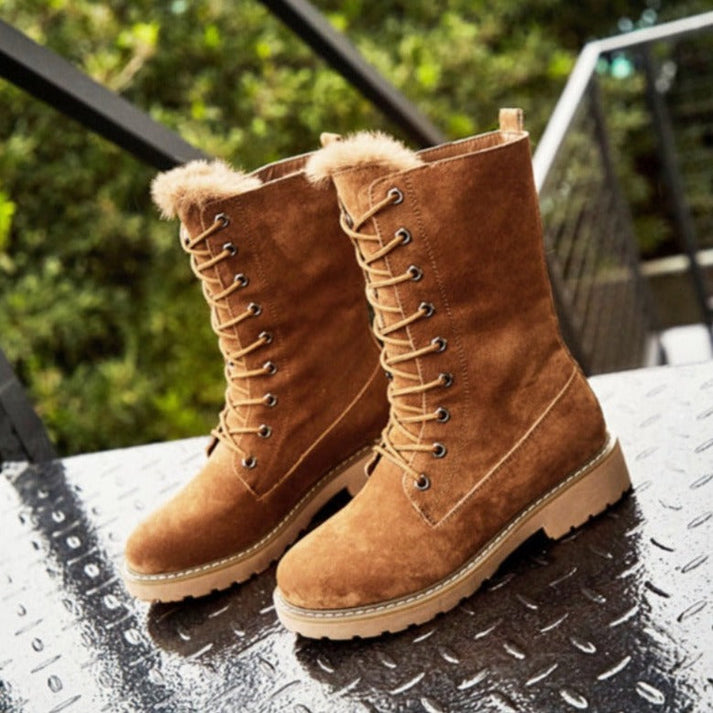 Hochwertige Damen Boots aus Wildleder