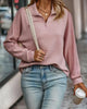 Kristina - Luxuriöser gerippter pullover mit reißverschluss