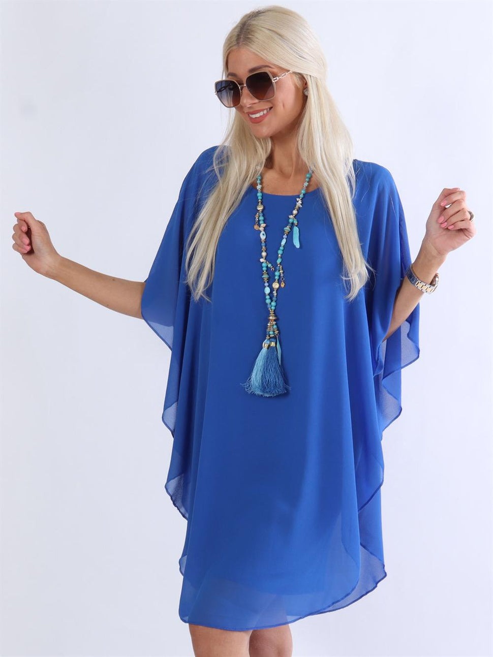 Gretel - Tunika-Kleid mit Chiffon-Lagen