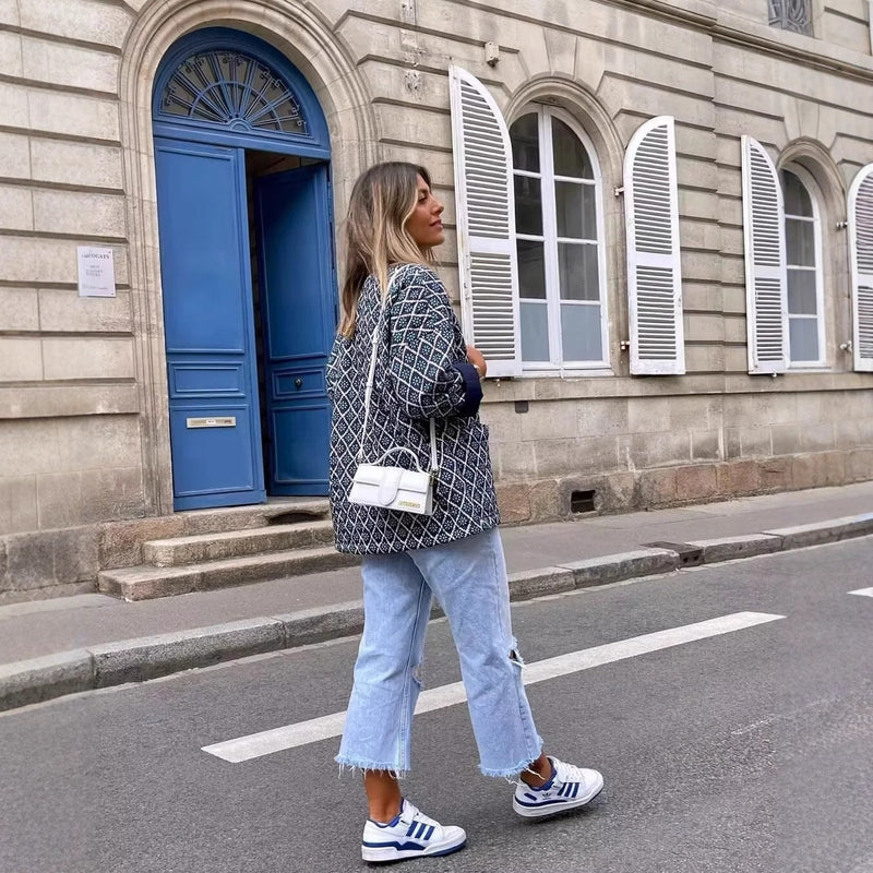 Kimono-Jacke mit traditionellem Muster für Damen