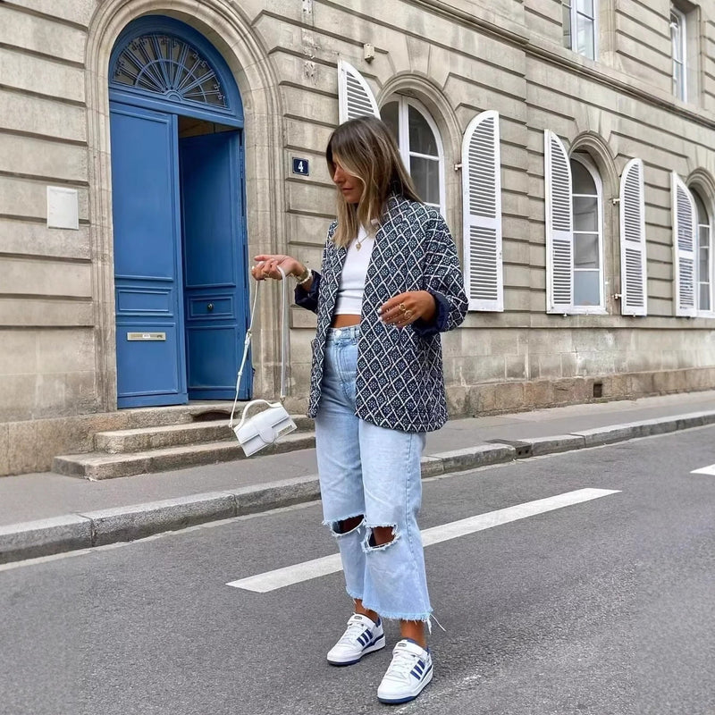 Kimono-Jacke mit traditionellem Muster für Damen