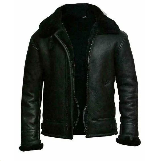 Tavon - Bequeme lederjacke im bomber-stil für herren