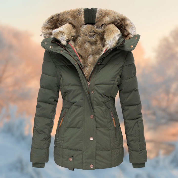 Eden - Wattierte jacke mit warmem plüschfutter für kalte tage