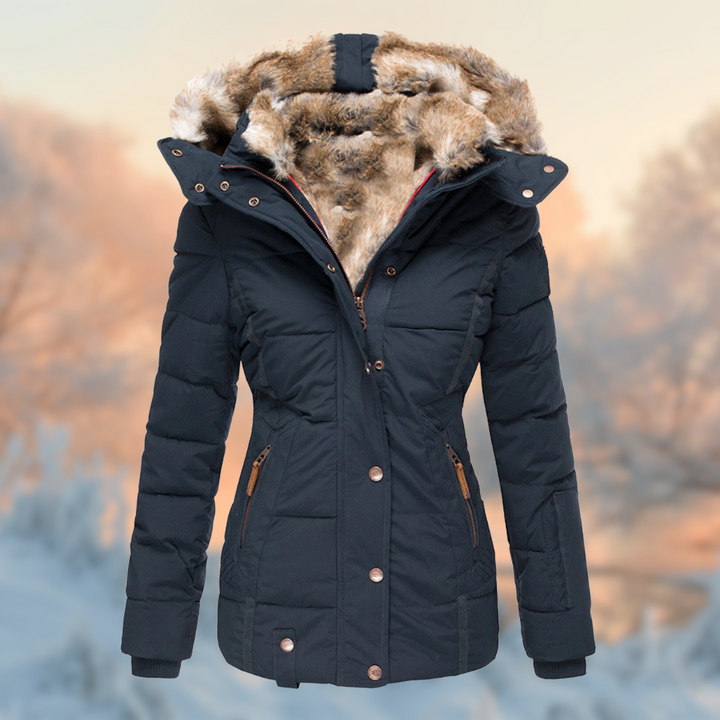 Eden - Wattierte jacke mit warmem plüschfutter für kalte tage