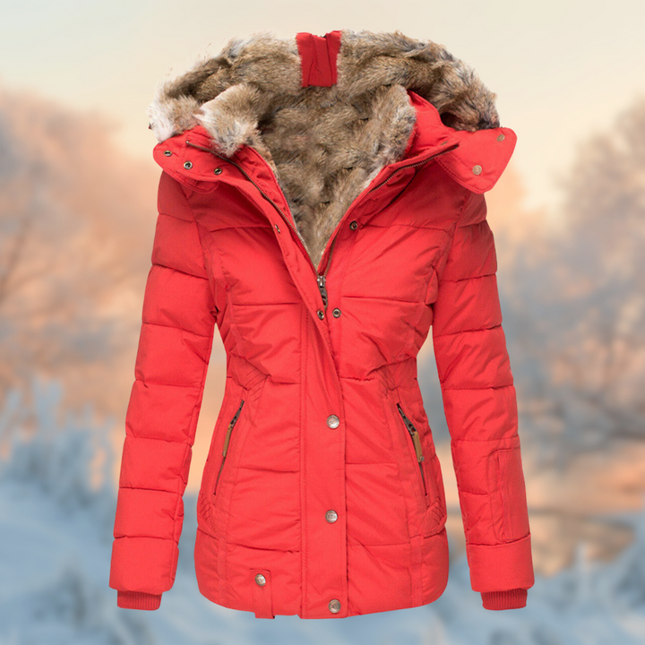 Eden - Wattierte jacke mit warmem plüschfutter für kalte tage
