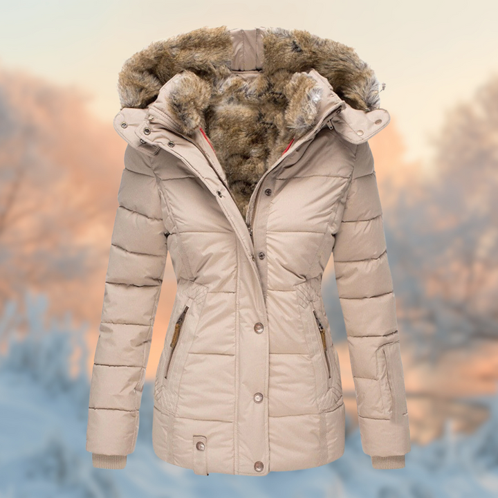 Eden - Wattierte jacke mit warmem plüschfutter für kalte tage