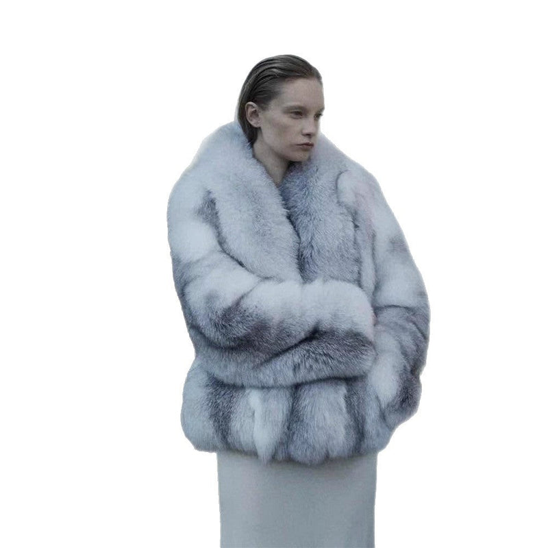 Kunstfellmantel mit elegantem Schnitt für Damen