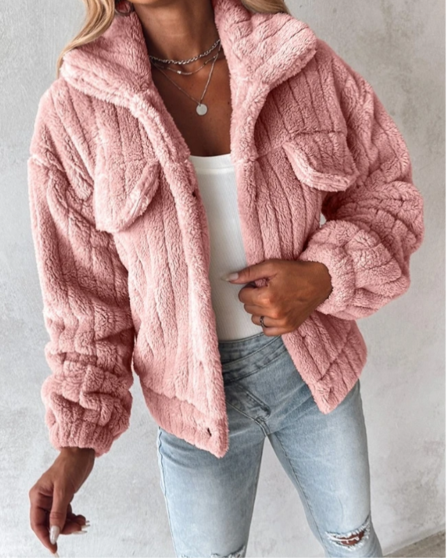 Kurzer Teddy Mantel für Damen