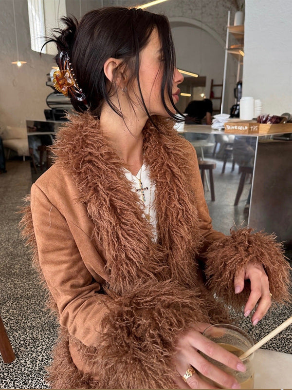 Kuschelige Teddyfell-Jacke für Damen