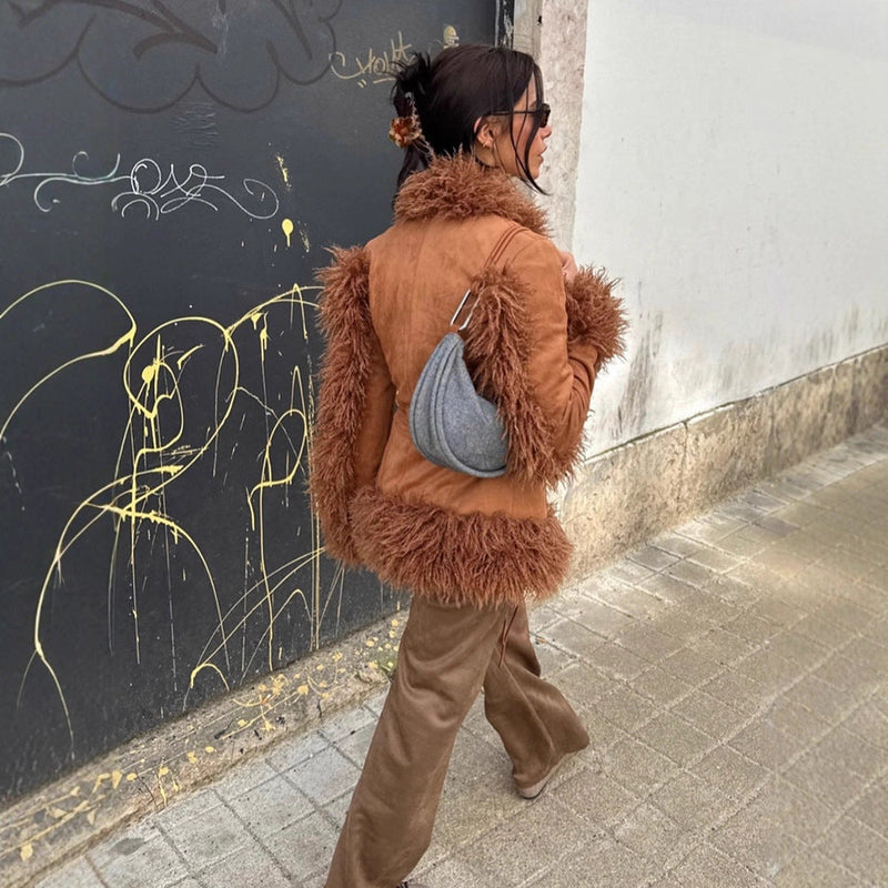 Kuschelige Teddyfell-Jacke für Damen