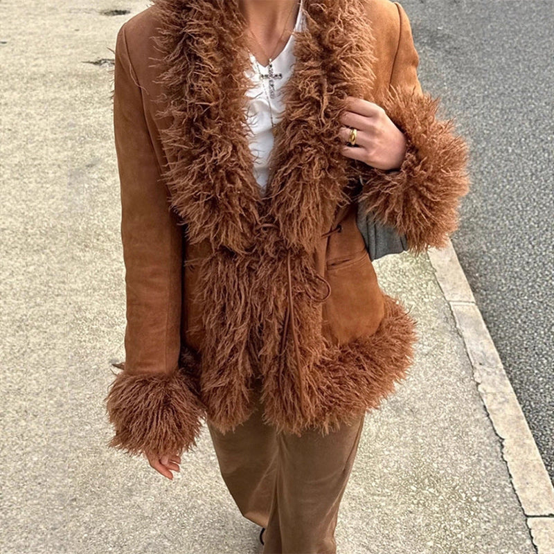 Kuschelige Teddyfell-Jacke für Damen