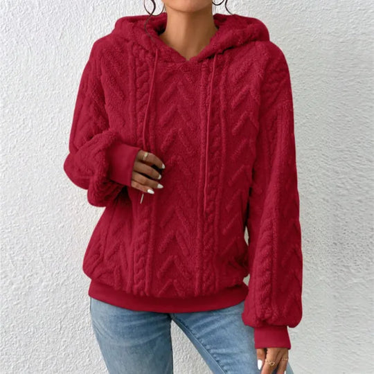 Damen Hoodie | Teddyfleece | Oversized | Mit Kapuze