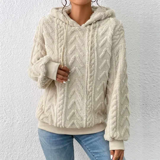 Damen Hoodie | Teddyfleece | Oversized | Mit Kapuze