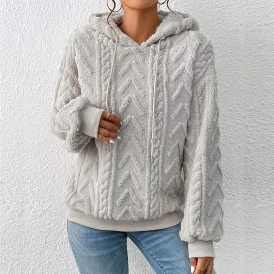 Damen Hoodie | Teddyfleece | Oversized | Mit Kapuze