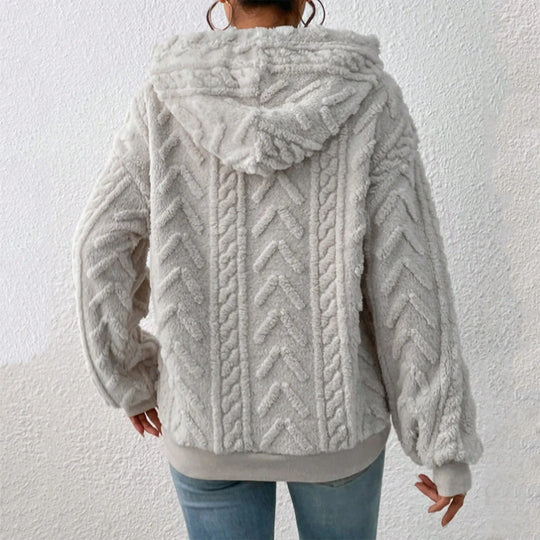 Damen Hoodie | Teddyfleece | Oversized | Mit Kapuze