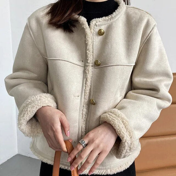 Karla - Vielseitige Wildlederjacke Für Jeden Look