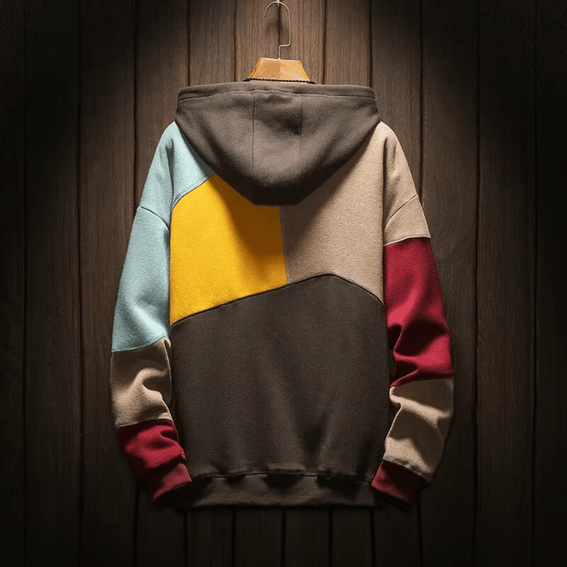 Langarm Kapuzenpulli mit Kängurutasche für Herren