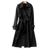 Langer Trenchcoat für Damen mit Taillengürtel