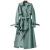 Langer Trenchcoat für Damen mit Taillengürtel