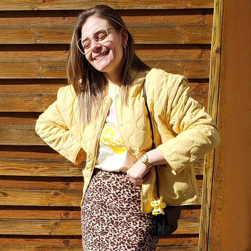 Leichte Steppjacke mit modernem Muster für Damen