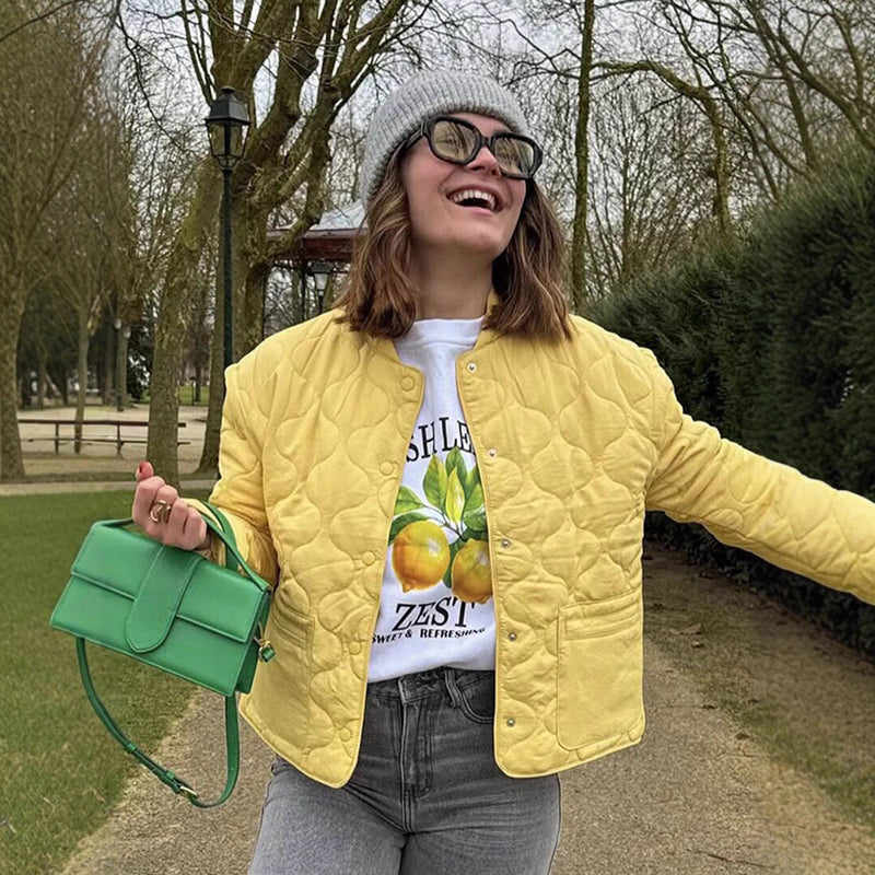 Leichte Steppjacke mit modernem Muster für Damen