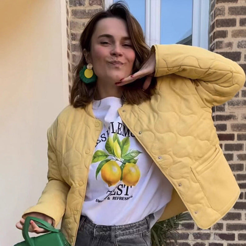 Leichte Steppjacke mit modernem Muster für Damen