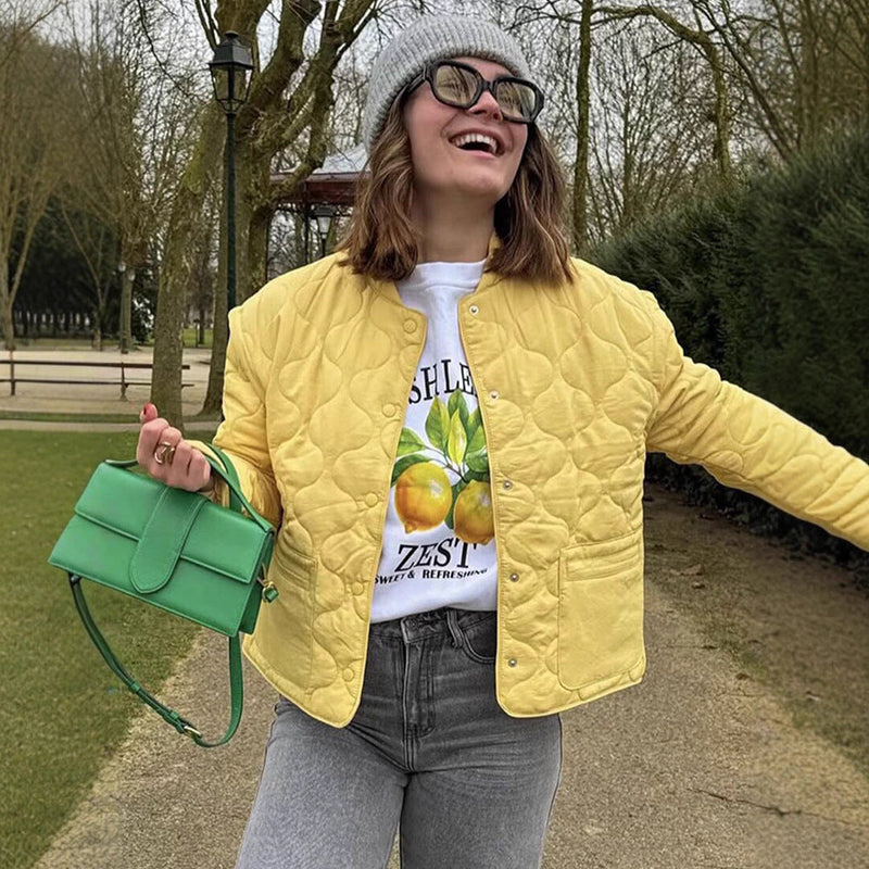 Leichte Steppjacke mit modernem Muster für Damen