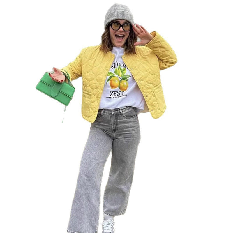 Leichte Steppjacke mit modernem Muster für Damen