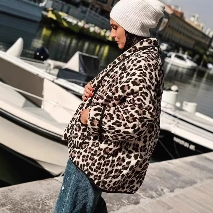 Bomberjacke im Leopardenprint für Damen