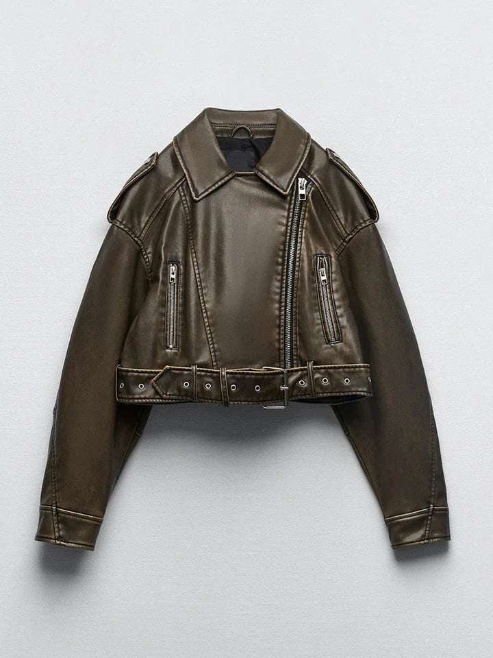 Erika - Lederjacke Im Vintage-Stil