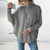 Lockerer Strickpullover für Damen mit Rollkragen