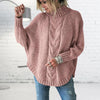 Lockerer Strickpullover für Damen mit Rollkragen