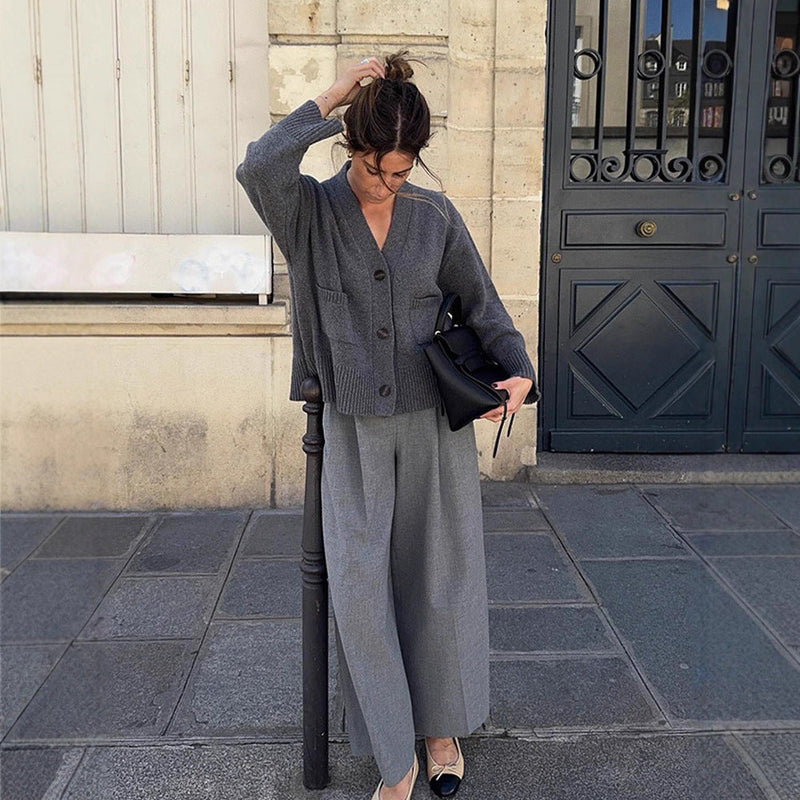 Locker geschnittener Strickcardigan mit Taschen für Damen