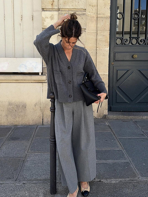 Locker geschnittener Strickcardigan mit Taschen für Damen