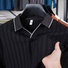 Herren-Kurzarm-Strickpolo aus Stretchmaterial