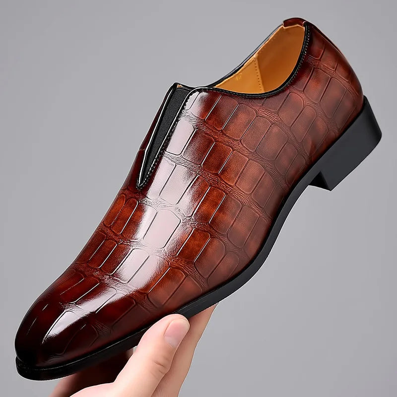 Herren-Slipper aus echtem Leder mit gepolsterter Innensohle