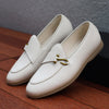 Herren-Lederhalbschuhe mit Wildleder-Vorderblatt und Hakenverschluss