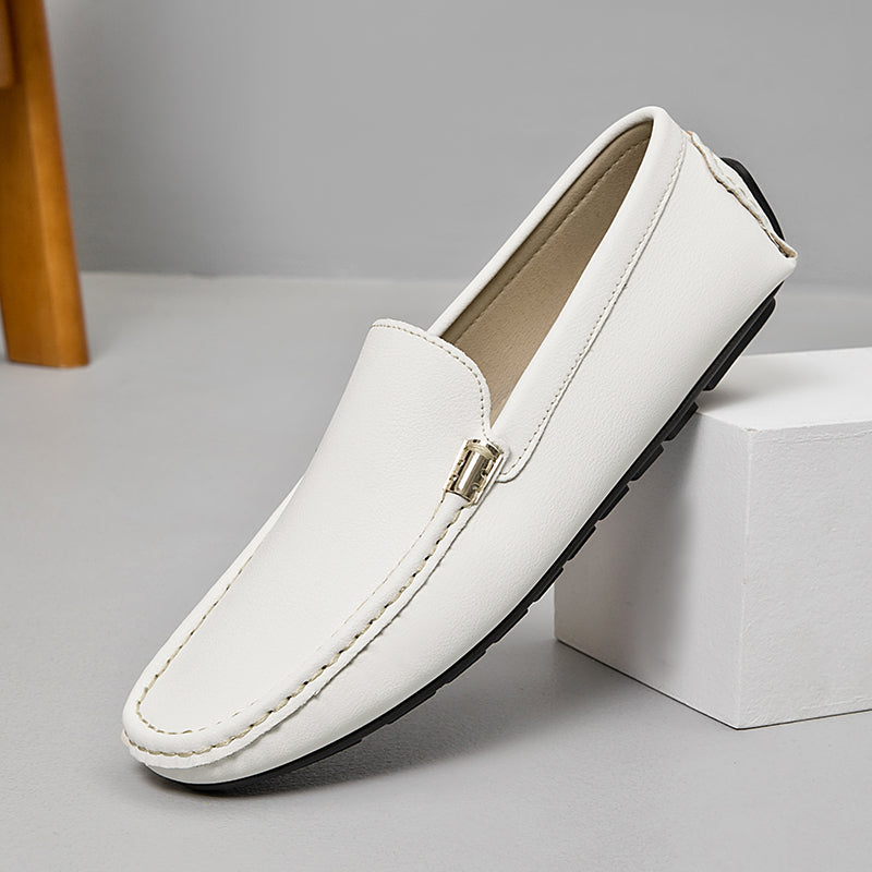 Herren-Leder-Slipper mit gepolsterter Innensohle