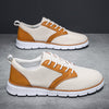 Herren-Sneaker aus Mesh mit Lederakzenten und Gummisohle