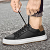 Herren-Sneaker aus Leder mit Gummisohle und Schnürverschluss
