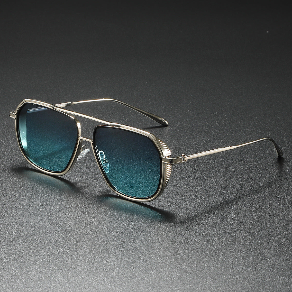 Sonnenbrille für Damen mit Verlaufsgläsern und UV400-Metallrahmen