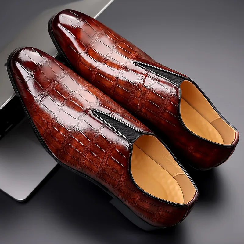 Herren-Slipper aus echtem Leder mit gepolsterter Innensohle