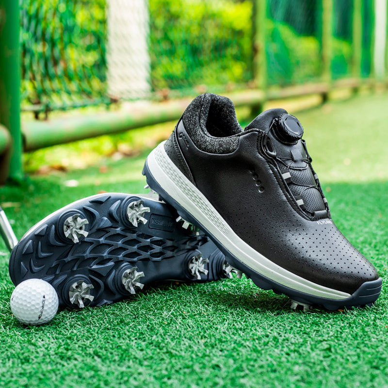 Wasserdichte Golfschuhe für Herren mit Drehverschluss und Stollensohle