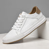 Herren-Sneaker aus Leder mit Gummisohle und Schnürverschluss