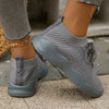 Damen-Stricksneaker mit gepolsterter Innensohle und Schnürverschluss