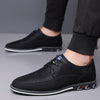 Herren-Lederschuhe mit Brogue-Verzierung und Gummisohle