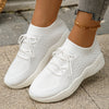 Damen-Stricksneaker mit gepolsterter Innensohle und Schnürverschluss