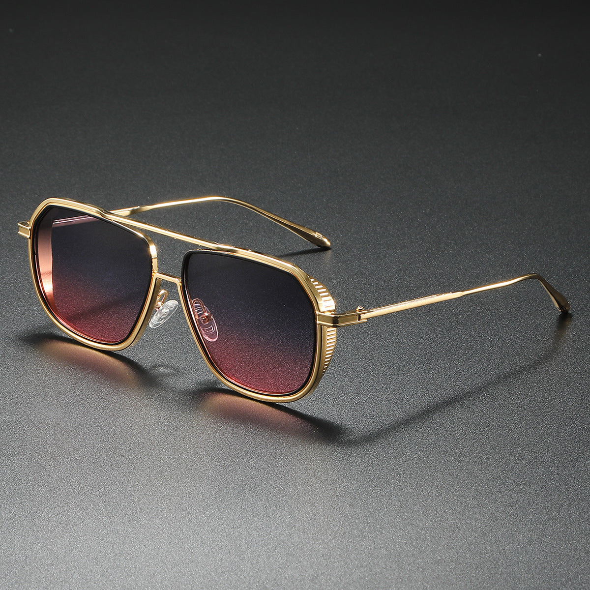 Sonnenbrille für Damen mit Verlaufsgläsern und UV400-Metallrahmen