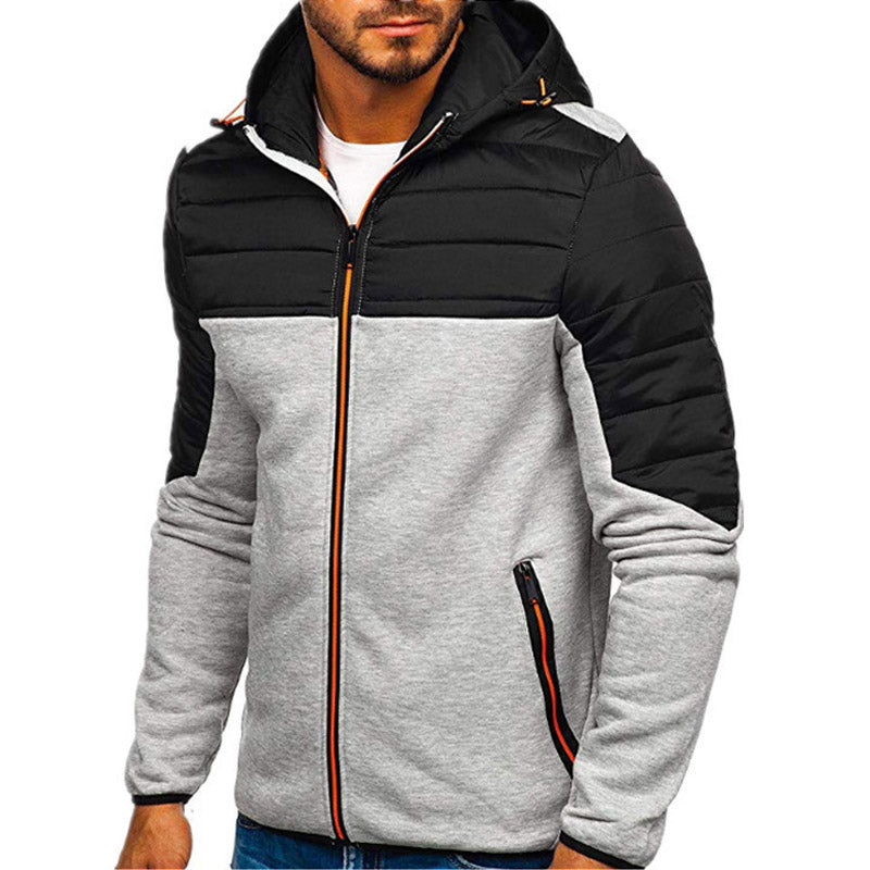 Dwayne - Warm wattierte herrenjacke mit kapuze